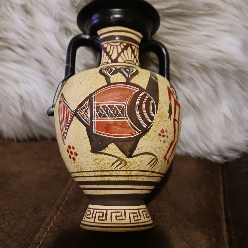 Vintage vase Cyprus Museum Copy from 7th Century B.C.